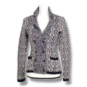Banana Republic Nordic Fairisle Peacoat Cardigan Sweater
